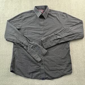 UNTUCKit Shirt Adult Large Black Button Up Long Sleeve Dress Formal Casual Men's